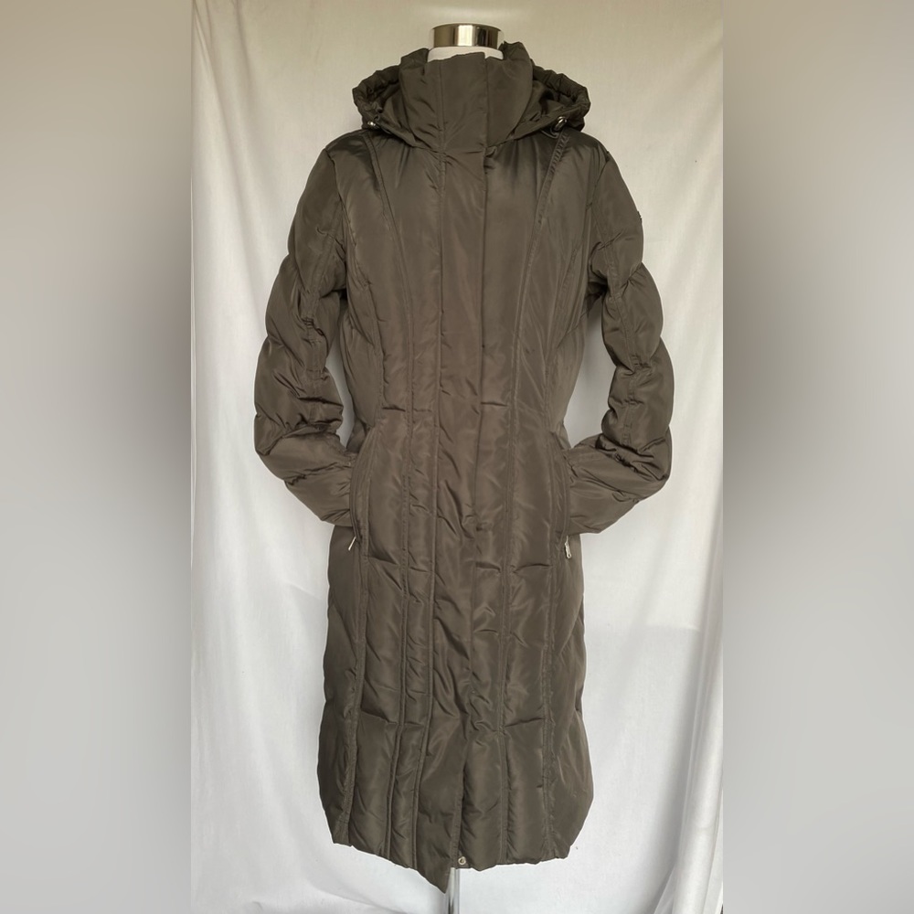 Calvin Klein Long Down Winter coat hooded zip jacket
